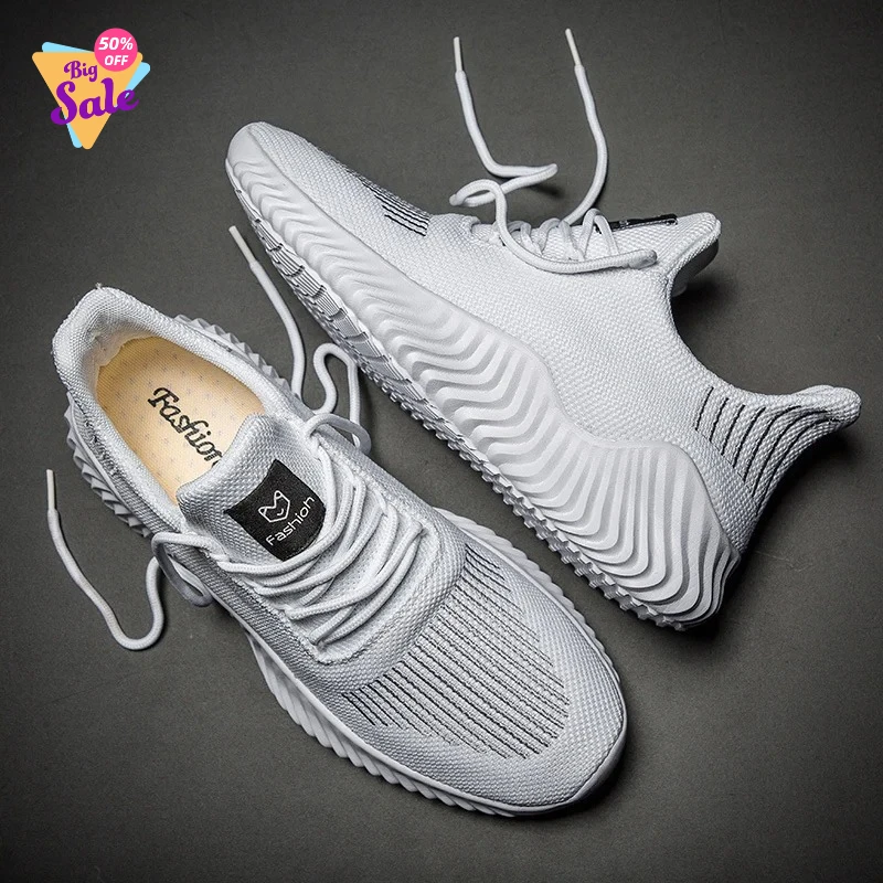 

Shoes Men High Quality Male Sneakers Breathable White Fashion Gym Casual Light Walking Plus Size Footwear 2026
