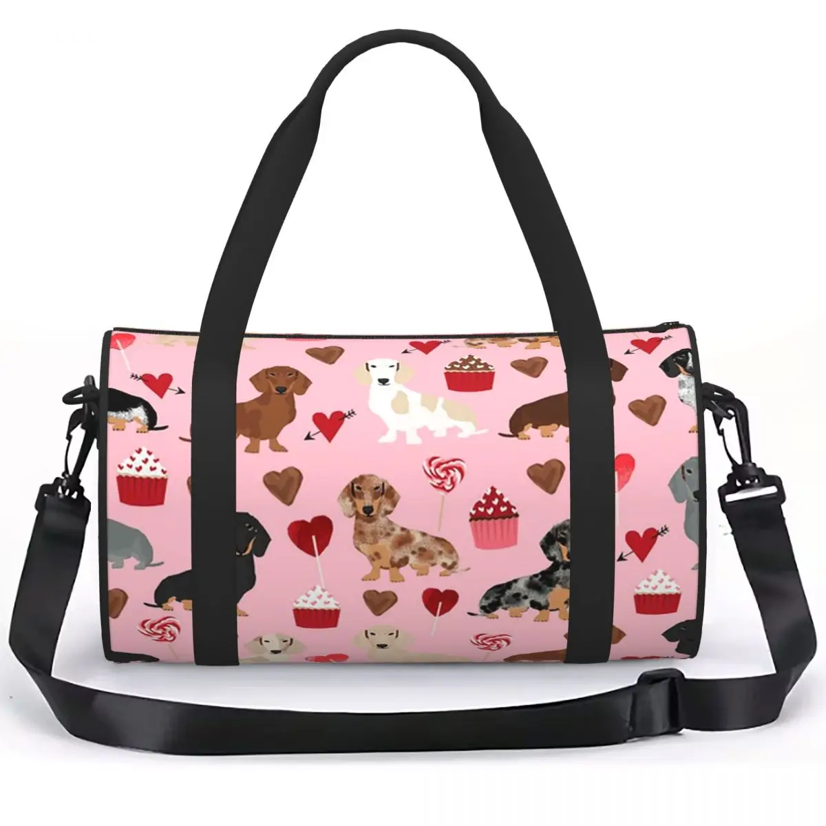 Dachshund DogLuggage Bag Large Capacity Duffle Tote Bag Handbags Gym Bags Fitness Bag for Boys Girls