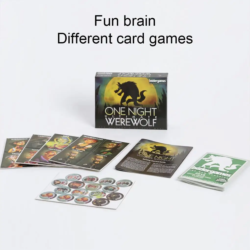 

Настольная игра One Night Ultimate Werewolf: Карточная игра Daybreak Vampire Alien с бонусными ролями для вечеринок и домашних игр
