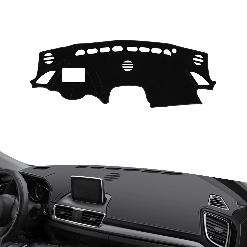 

Dashboard Cover Fit for Mazda 3 2014 2015 2016 2017 2018, Anti-Glare, Anti-Reflection, Leather Dashboard mat, No Peculiar Smell
