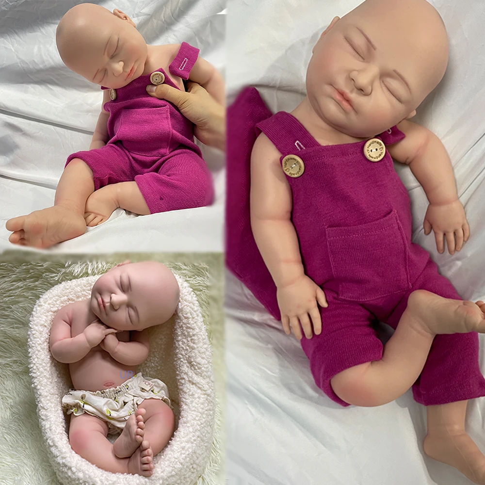 

Realistic 55CM Full Body Soft Silicone Reborn Baby Girl Lifelike Waterproof Handmade Visible Veins Rebirth Doll Christmas Toy