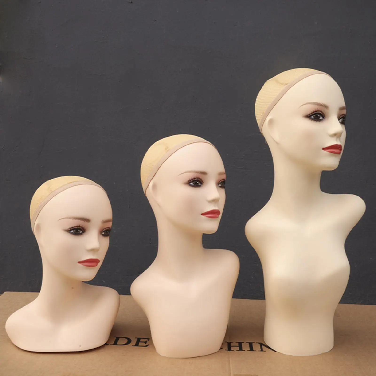 Female Mannequin Head Multipurpose Hat Display Rack Wig Display Model for Glasses Scarf Hairpieces Wig Making Styling Hats