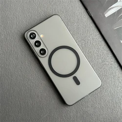 1.0 MM Ultra Thin Matte Translucent Magnetic Wireless Charge Case For Samsung Galaxy S26 S25 Ultra S24 Plus S23 + PC Hard Cover
