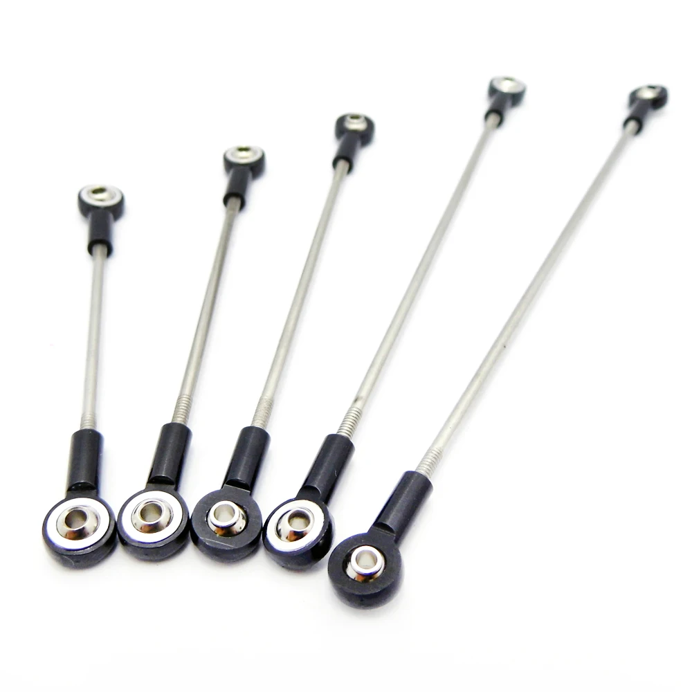 1PC 2mm Ball Head Joint M2 Steenless Steel Metal Push Rod Tie Rods Linkage for RC Truck Climbing Car Helicopter Boat Robot