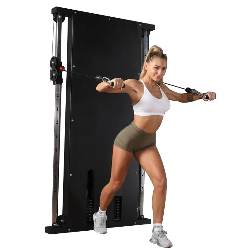 Strength Gym Machine Single Multi Pulley System Function Trainer Wall Mounted Cable Crossover