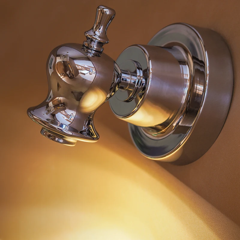 Sala de estar estilo medieval do vintage mini lâmpada de parede flor prata branco lâmpada de parede