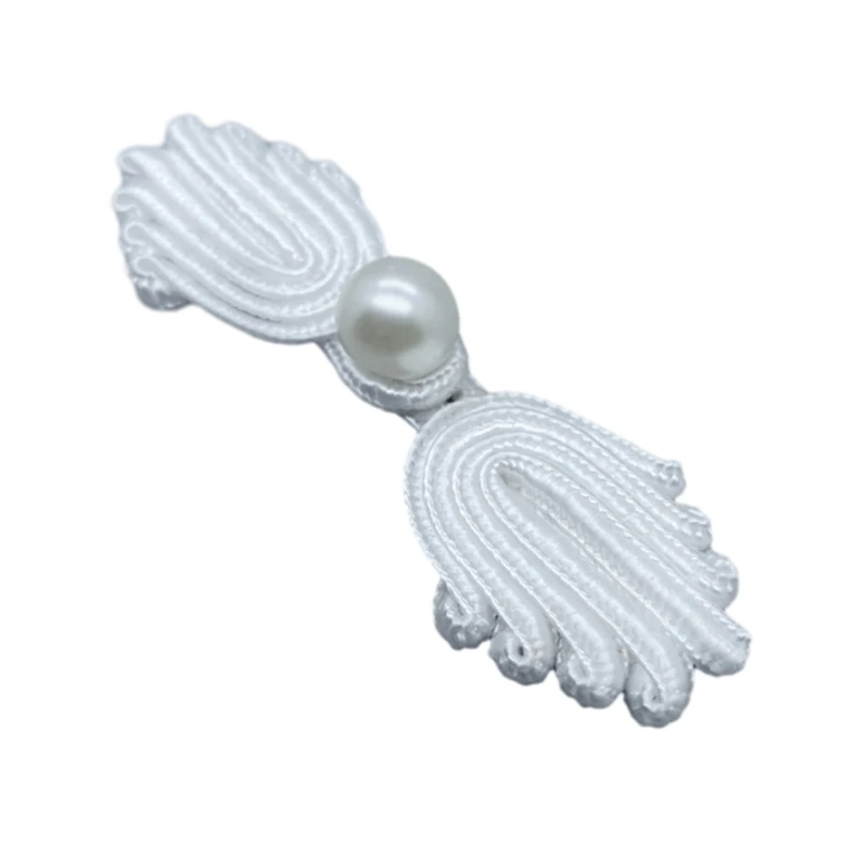 Chinese Closure Button Scarf Cardigan and Costumes Outfit Sewing, White