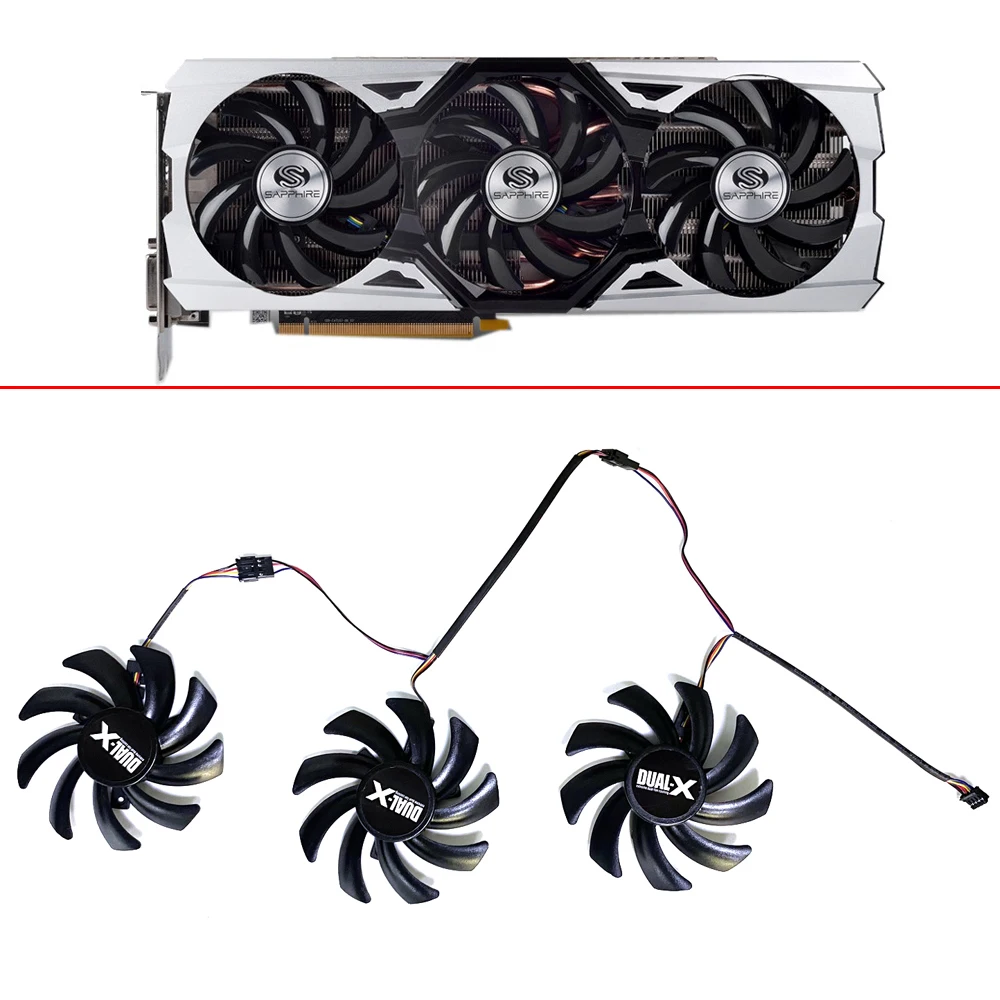 

3PCS 85mm 4PIN FDC10H12S9-C 0.35A R9 390 380 GPU FAN For Sapphire R9-290X R9 390 8G NITRO R9 390X 8G D5 Tri-X Video card Fans