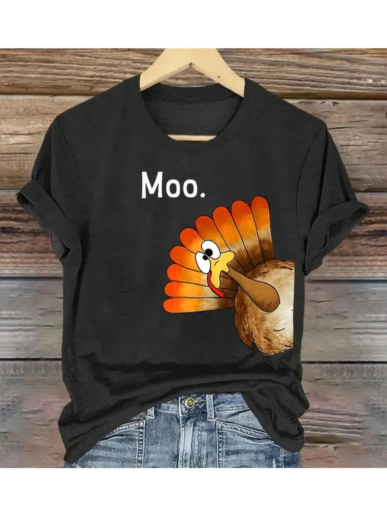 Funny Thanksgiving Turkey Graphic T-Shirt with 