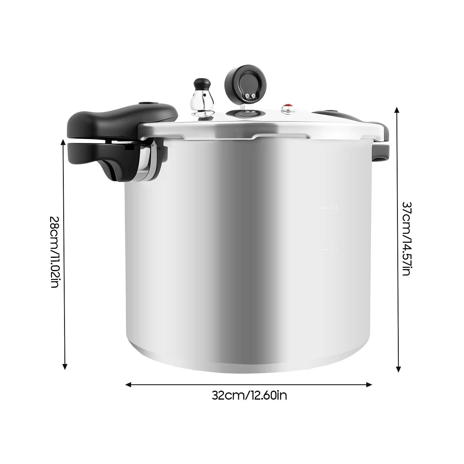

23-Quart Aluminum Pressure Cooker Canner for Gas Stoves Only - Kitchen Cooking Appliance