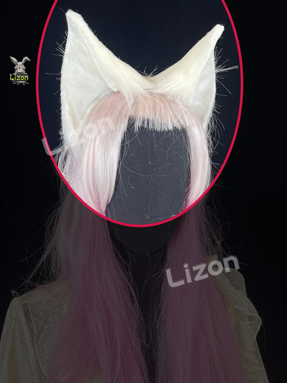 Anime Fox Tail Cosplay Elektrische staart Draadloze afstandsbediening Witte Fox Tail Zwarte dieren Staarten Oren Handgemaakte harige grote staart