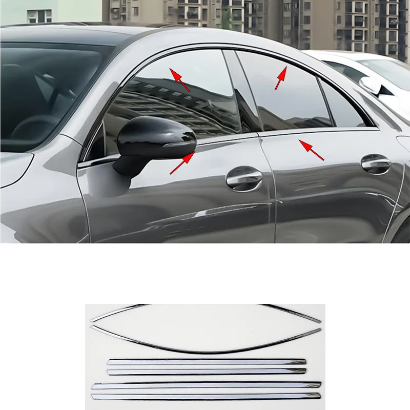 

FIT FOR Mercedes-Benz CLA C117 2013-2019 C118 2020-2024 Stainless steel Exterior Window Molding Strip Sill side Cover Trim