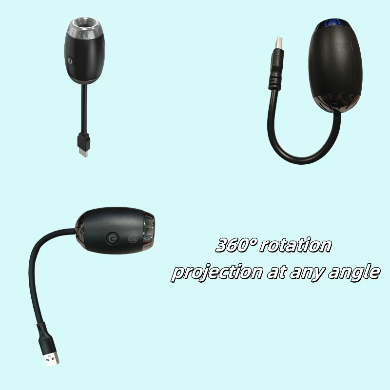 Automontiertes Projektionslicht USB für den Innenbereich 360° °   Drehbares, tragbares Atmosphären-Sternenhimmellicht für Party, Urlaub, Geburtstagsgeschenke