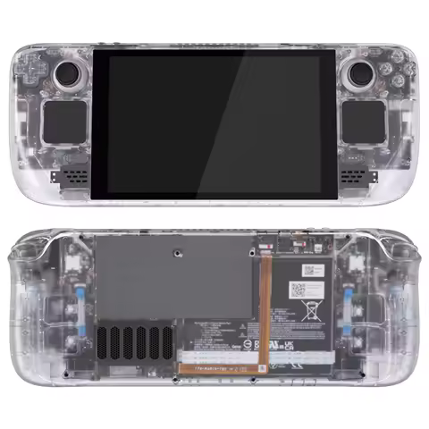 eXtremeRate Clear DIY Replacement Shell Case Cover for Steam Deck LCD or OLED (Select Your Model)