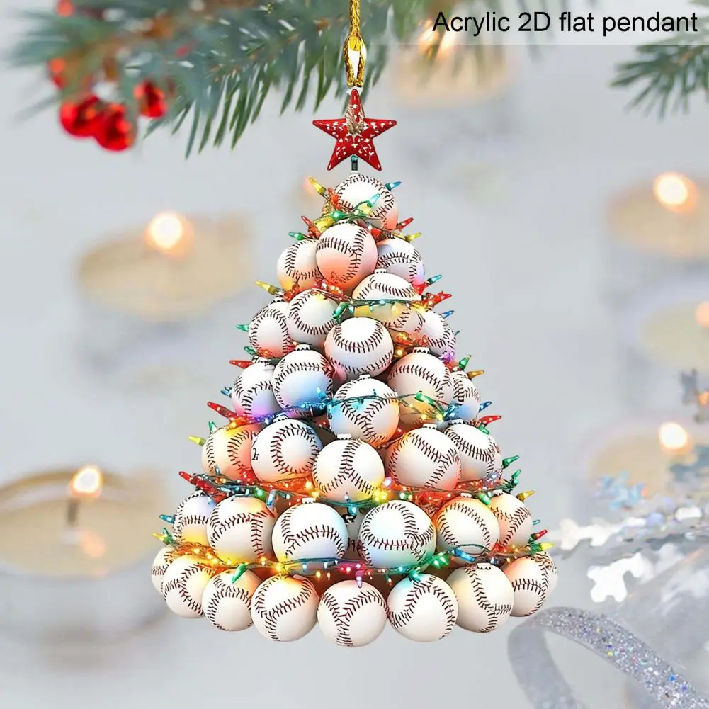 Easy to Hang Decoration Festive Holiday Home Decor Stacking Chicken Coffee Tennis Ball Christmas Ornaments 2d for Christmas