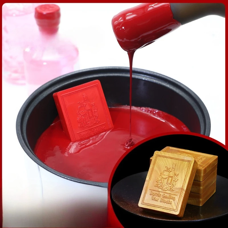 شمع ختم زجاجة النبيذ 45 جرام، مانع للتسرب وقابل لإعادة الاستخدام لتخزين الخمور