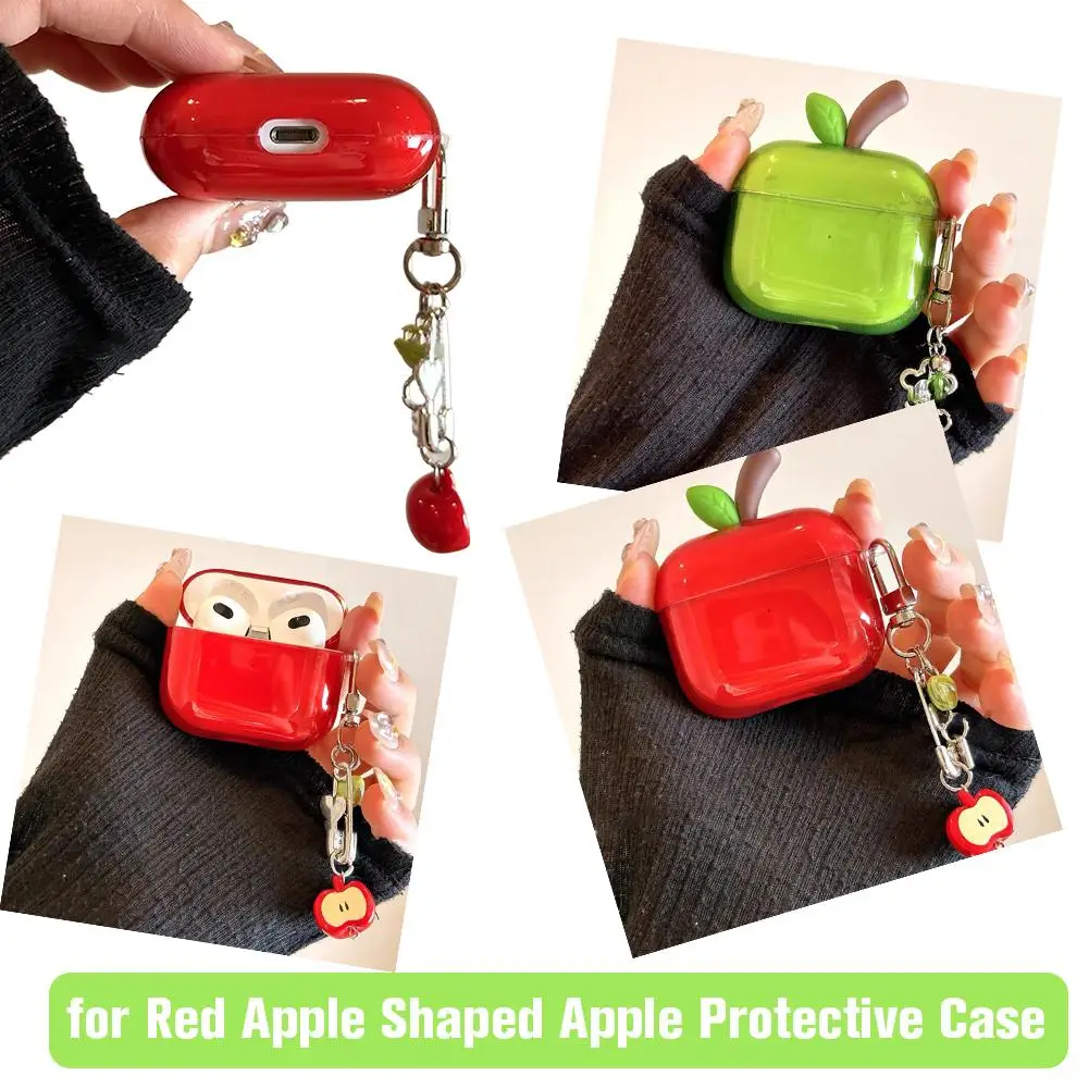 لطيف الفاكهة الخضراء حقيبة سماعة الاذن ل أبل Airpods برو 2/4 غطاء سيليكون سماعة شحن الحالات لفرع شجرة الفاكهة سماعة #4