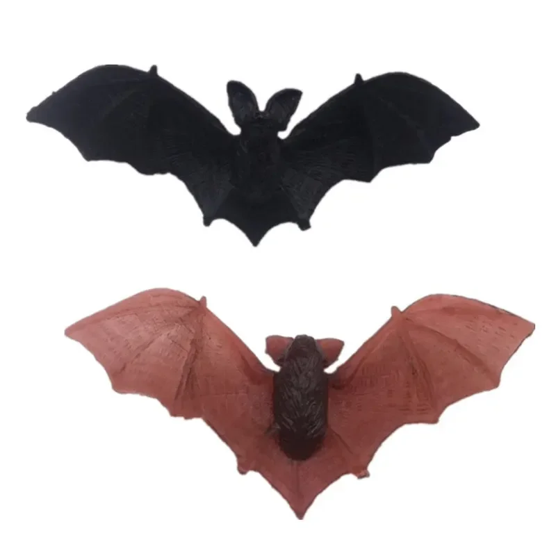 100pcs Mini PVC Realistic Bat Rat Figures Anime Model Toy Halloween Novelty Joke Gadgets Trick Item