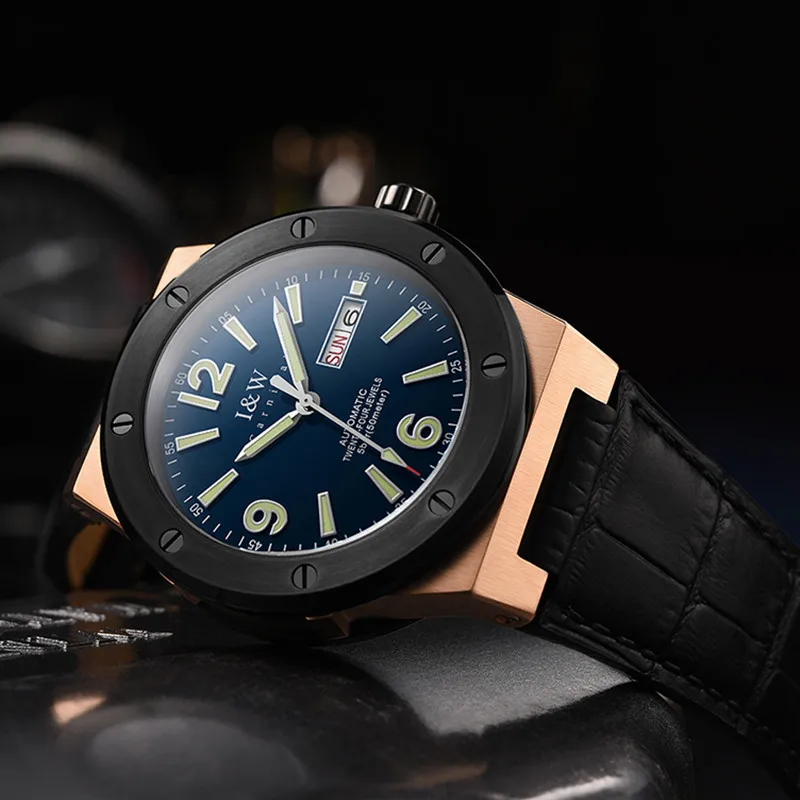 Montre CARNIVAL Механические часы для мужчин Брендовые роскошные мужские автоматические наручные часы Мужские 50 м Водонепроницаемые спортивные часы Reloj Hombre