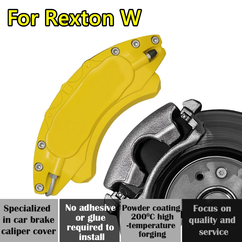 For Ssangyong Rexton W Car Brake Caliper Cover Aluminum Alloy Front Rear Metal Exterior Kit Fit 2.0T 2.7T 2014