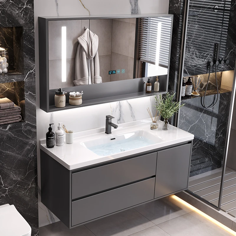 

Light Luxury Display Cupboard Partitions Space Saver Decorations Sink Magazine Cupboard Racks Mirror Gabinete Hotel Furniture