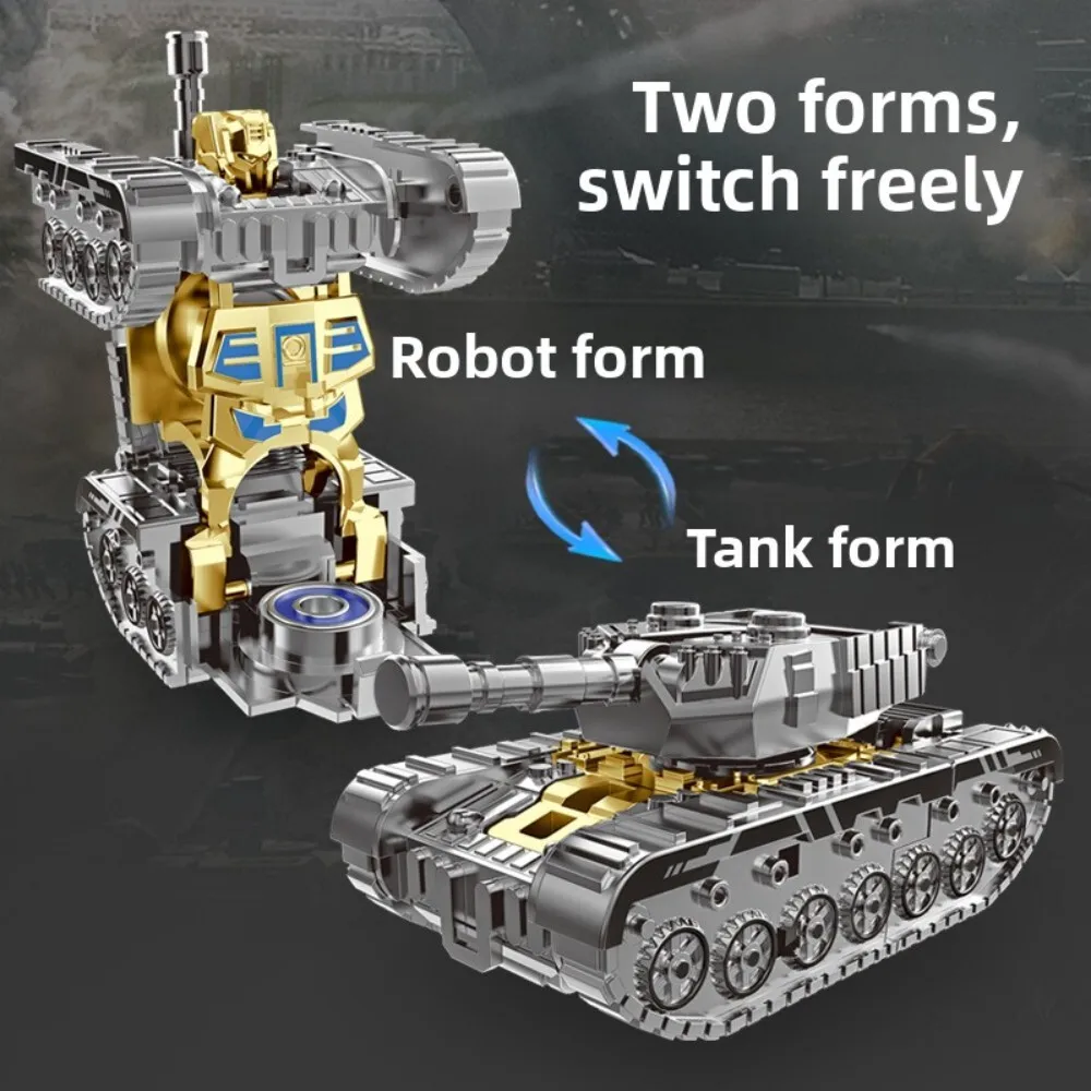 Kinderen Creatieve Mecha Simulatie Tank Transformerende Robot Fidget Spinner Stress Relief Speelgoed voor kinderen Leuk spelen en cadeau