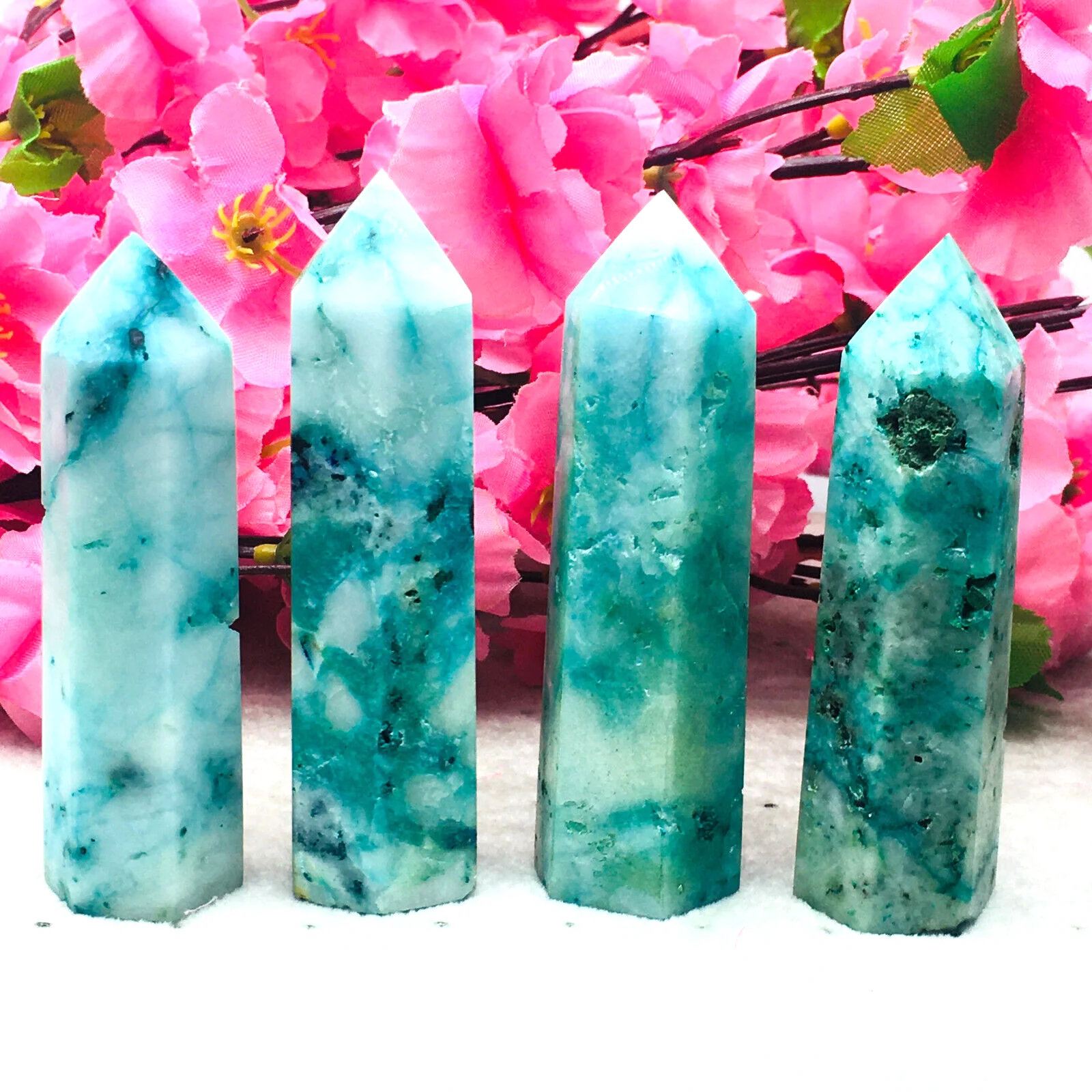 

PHOENIX-Natural Quartz Crystal Stone Tower, Obelisk Wand Point, Reiki 80-90mm