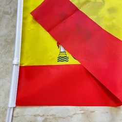 Bandera España para ventanilla de coche con mástil plástico