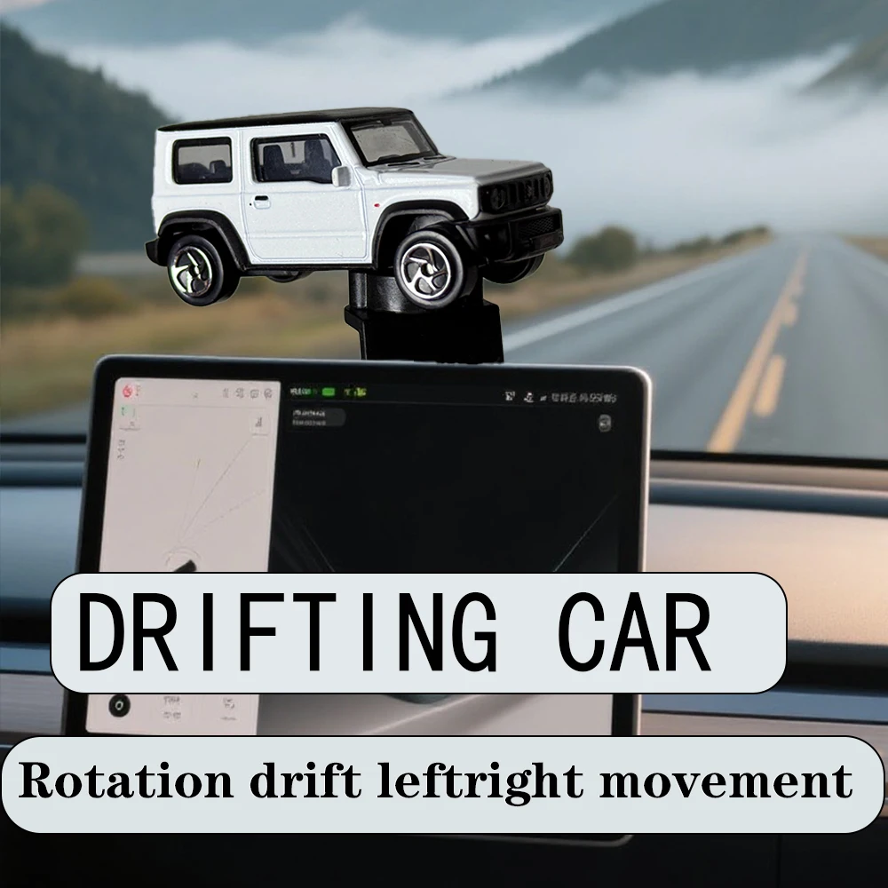 

1PCS Car Drift Rotating Ornaments Auto Dashboard Turning Racing Model Deco Car individuality Center Console Decoration For JIMNY