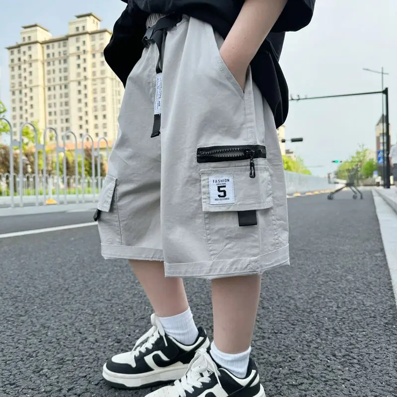 

Boys Kids Summer Lightweight Breathable Comfortable 5-Inch Cargo Shorts Loose Fit Casual Cool Stylish
