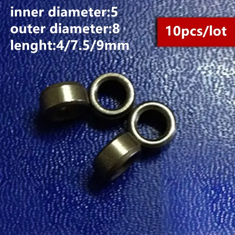 10pcs/lot High Speed Oil Lubricated Radial Bearing Inner Diameter 5mm OD 8mm Lenght 4/7.5/9mm Iron Sleeve Bearing Bushings gear