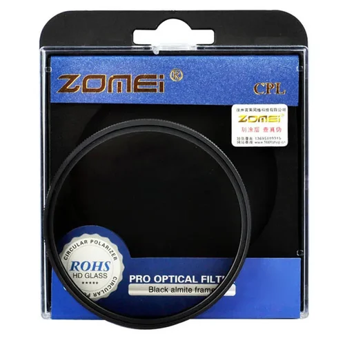 Zomei-filtro polarizador Circular para cámara, filtro óptico CPL de 58mm, 62mm, 72mm, 77mm para DSLR, Canon, Nikon, Sony Pro
