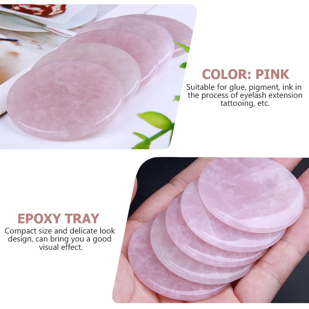 원형 옥색 속눈썹 패드 재사용 가능한 속눈썹 홀더 접착제 색소 잉크 도포용 초보자용 연장 도구