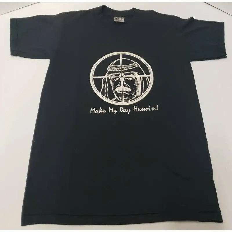 Vintage Saddam Hussein T Shirt Mens Size M 90s