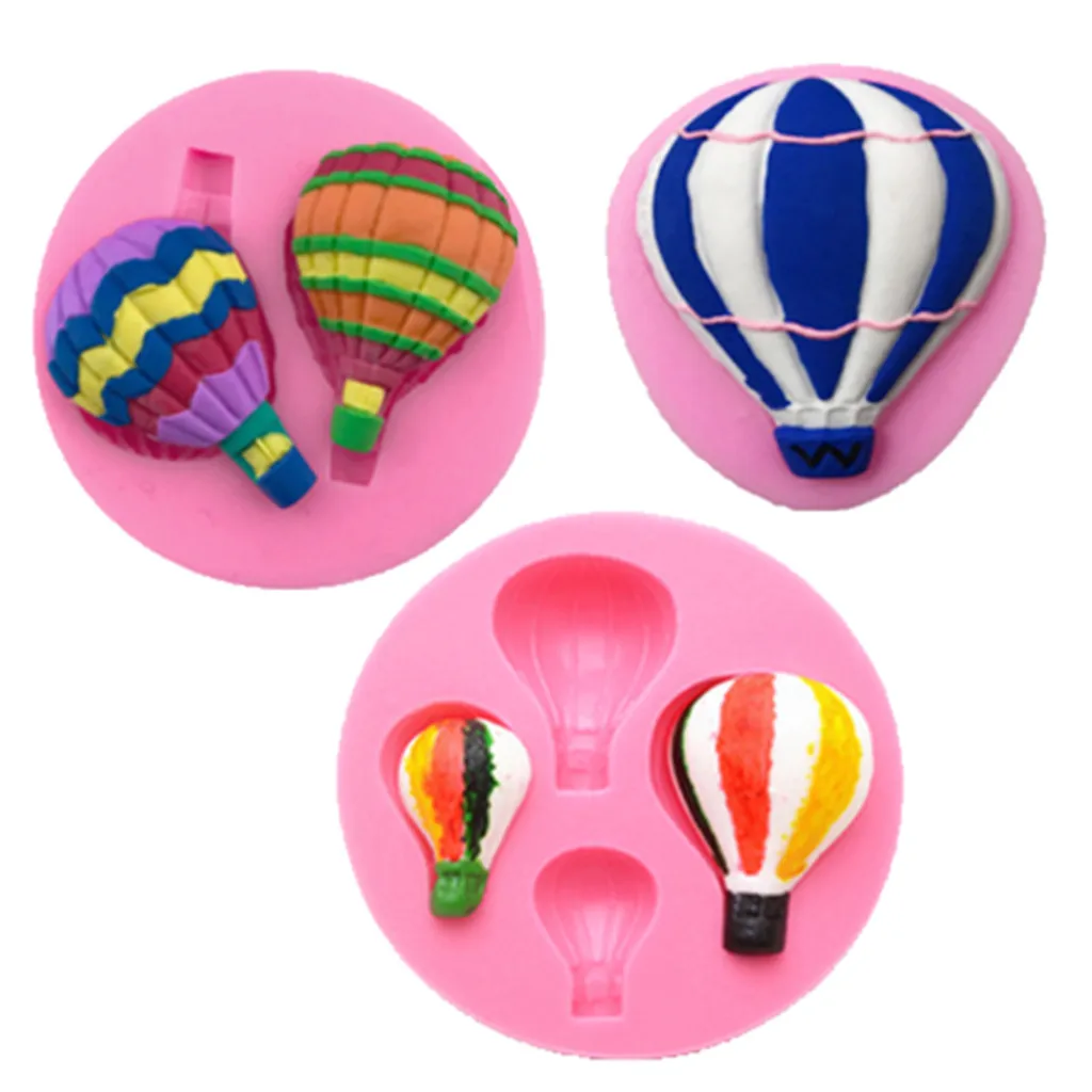 

Hot Air Balloon Silicone Molds DIY Cupcake Topper Fondant Cake Decorating Tools Polymer Clay Candy Chocolate Gumpaste Moulds
