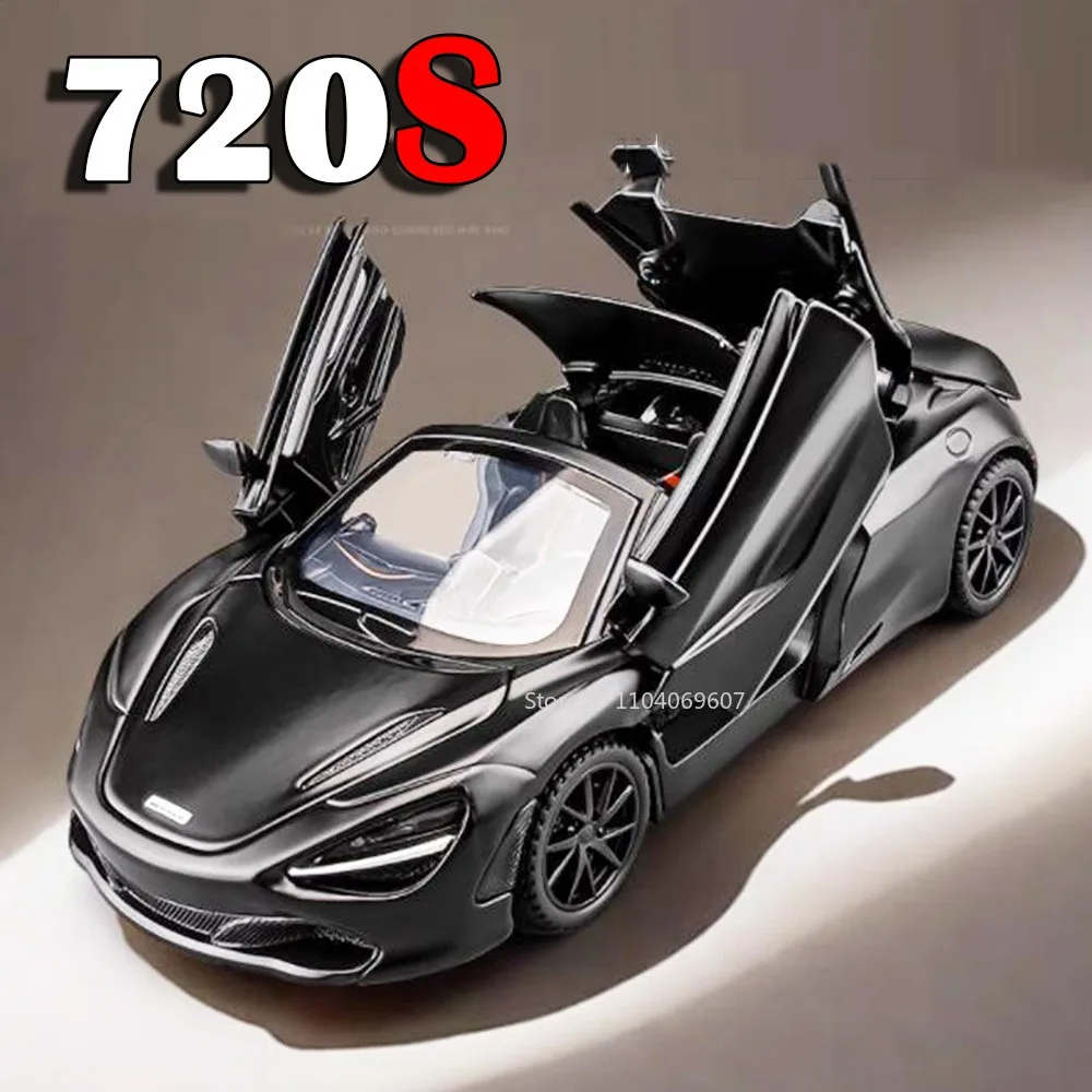 1:32 720S 765LT Toy Sports Car Models Alloy Diecast Mini Supercars Sound Light Doors OPened Pull Back Collection for Child Gifts