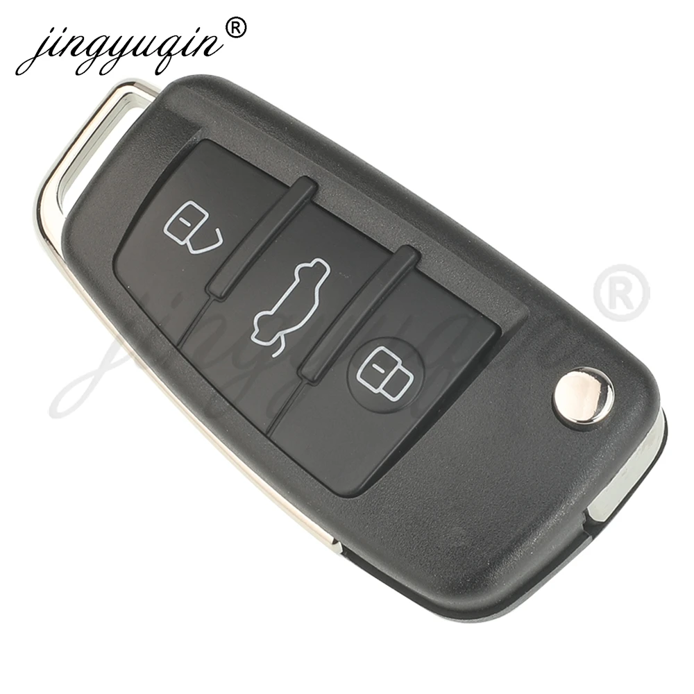 jingyuqing 315/433Mhz ID48 Fernbedienung Autoschlüssel für Audi A1 A3 A4 A6 A8 TT S1 S3 S4 Q3 B7 R8 8E0837220L/E 8P0837220D/G/EF 8X0837220D – Detail 4