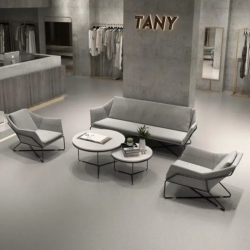 Modern simple leisure sofa coffee table, combination reception room meeting room negotiation area, office sofa