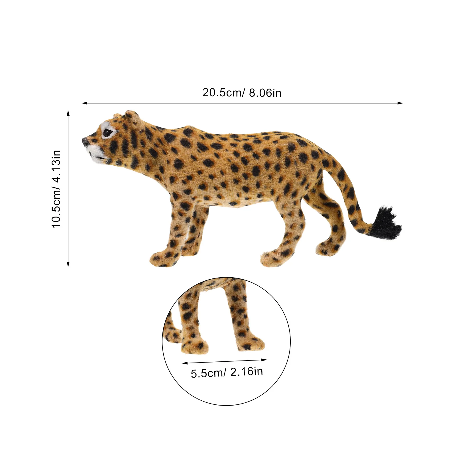 Realistic Leopard Soft Plastic Wildlife Animal For Office Bookshelf Home Decor Simulation Action Figure Kids Educational Play