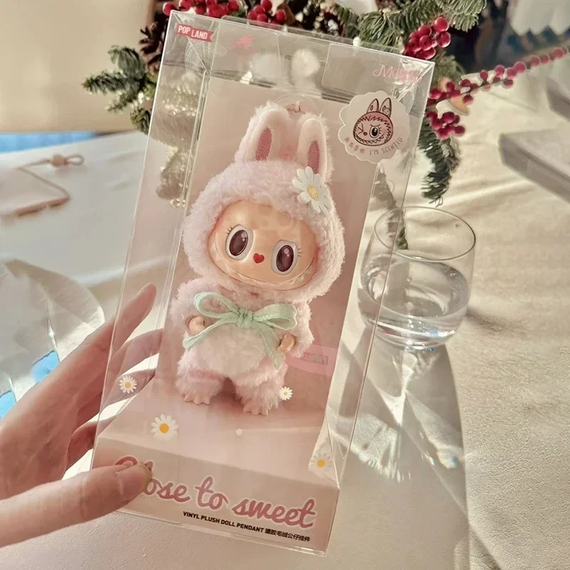 

Labubu Spring Flower Sweetheart Pink Mokoko 1st Vinyl Doll Kawaii Backpack Pendant Decoration Doll Amusement Park key rings