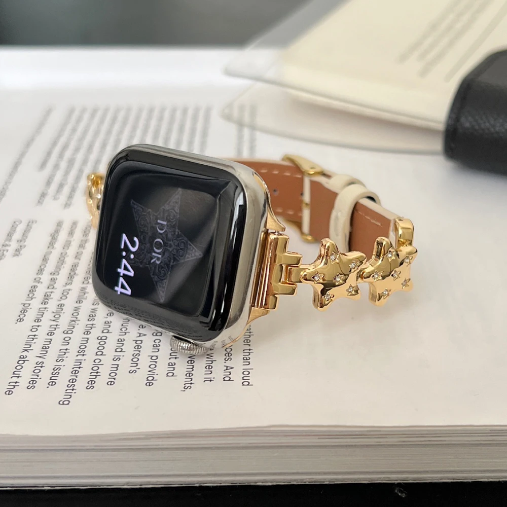 Роскошный стильный 3D-металлический ромбовидный звездный мягкий ремешок из искусственной кожи для Xiaomi Mi Band 9 8, спортивный браслет для Xiaomi Mi