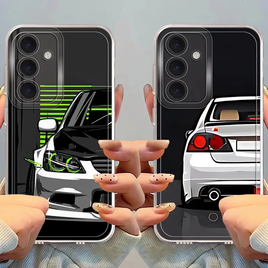 

Clear Cover Phone Case for Samsung Galaxy A35 A16 A22 A13 A71 A72 A12 A35 A25 A34 A73 A15 A14 Japan Sports Cars
