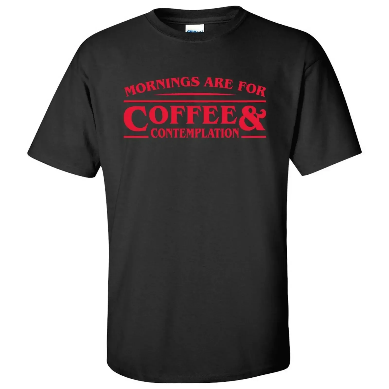 Les matins sont pour le café et la contemplation, t-shirt drôle du programme télévisé Chief Hopper, vintage, lavé, doux, confortable, polyvalent, à la mode