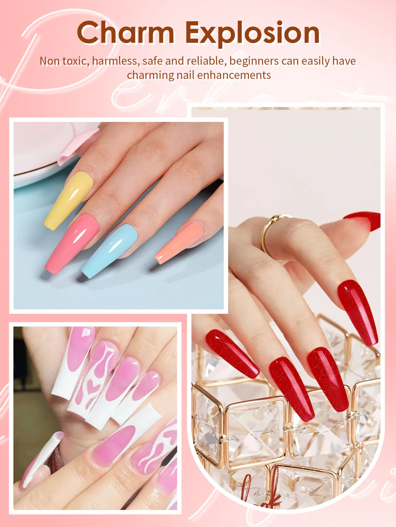 ชุดผงอะคริลิคสำหรับทำเล็บ 36 สี สำหรับตกแต่งเล็บแบบ DIY ดีไซน์เล็บแบบฝรั่งเศส ของขวัญสำหรับผู้หญิง