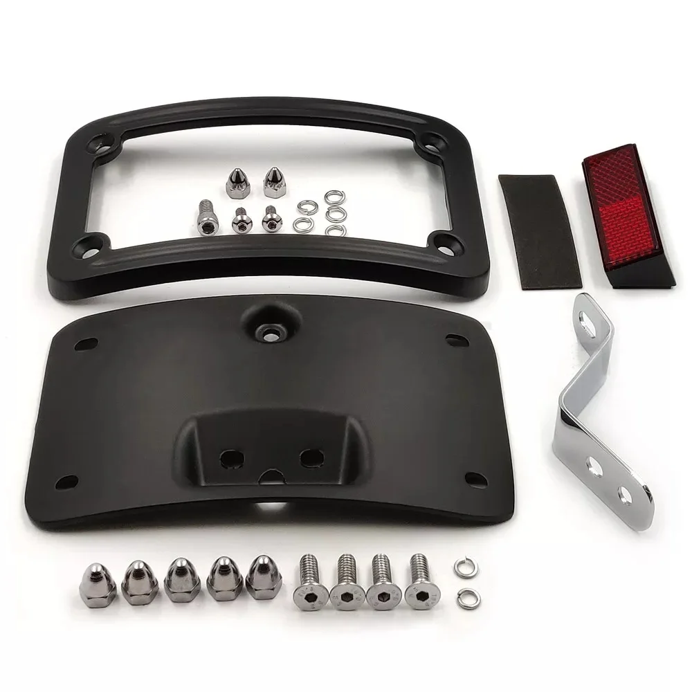 Motorcycle License Plate Bracket For Harley Softail Deluxe FLSTN Springer Classic FLSTSC 2005-2017 Registration Plate Holder