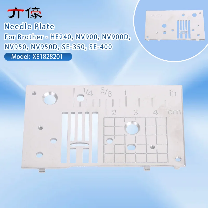 XE1828201 Needle Plate(A) For Brother - HE240, NV900, NV900D, NV950, NV950D, SE-350, SE-400 Sewing Machines Accessories
