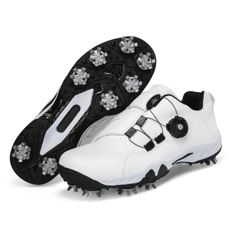 

2026 Men Golf Shoes Professional Spikes Golf Sneakers Outdoor Walking Sneakers Comfortable Athletic Footwears