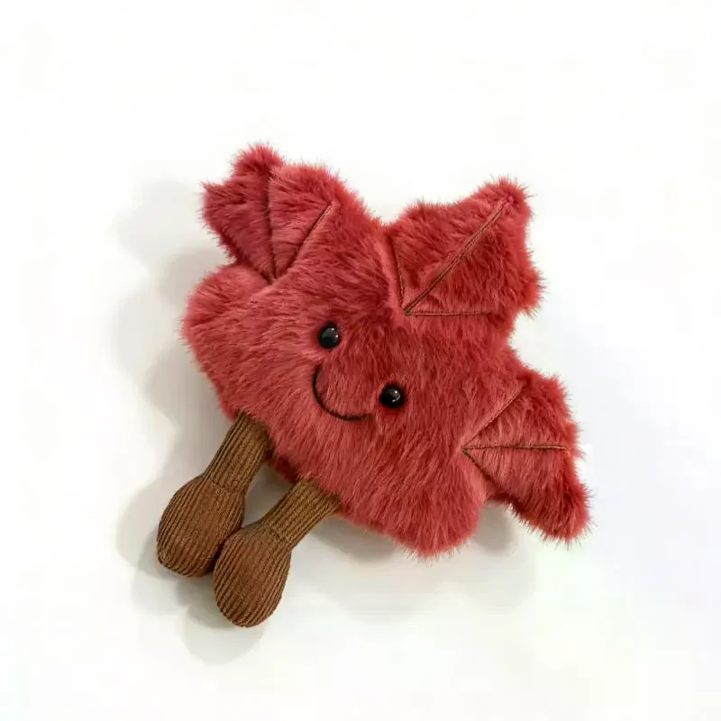 1Pcs Bag Pendant Cute Maple Leaf Doll Plush Keychain Toy Gift For Autumn Soft Stuffed Animal Collectible Toys view 4