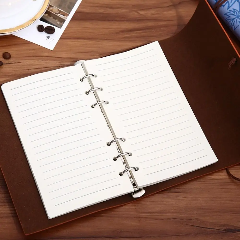 80 arkuszy papieru pakowego luźny papier A5/A6/A7 pozioma linia/pusty notatnik papier uzupełniający 6-otworowy segregator strona wewnętrzna studenci — zdjęcie produktu 2