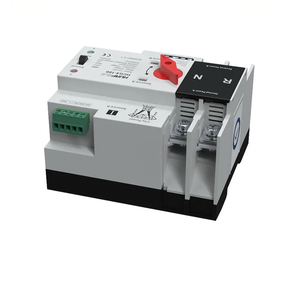 HCG4-100 Szyna Din ATS 230V Podwójne zasilanie Automatyczny przełącznik transferu Przełączniki wyboru Nieprzerwany generator mocy 63A 100A 125A